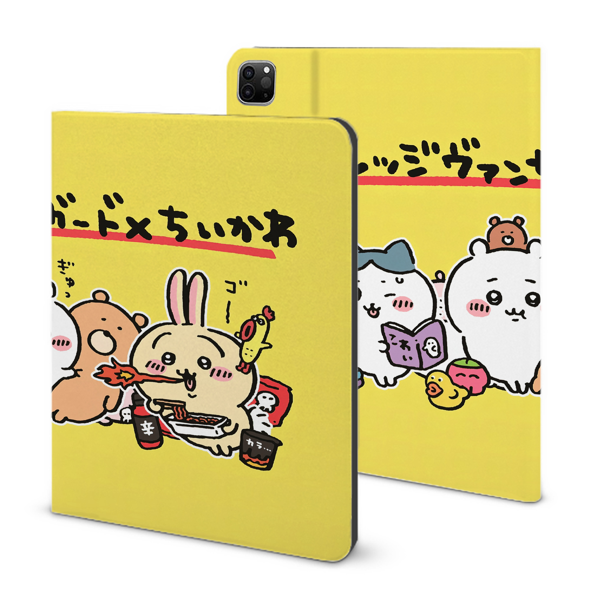 （画像用） ちいかわ Chii-kawa IPad ケース ブック型 PUレザー TPU 耐衝撃 軽量 薄型 ペン収納なし 全面保護 IPad 各モデル対応